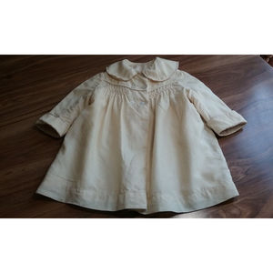 Antique Toddler White Smocked Coat 1900's 1920's